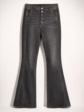 Veronica Beard High Rise Beverly Skinny Flare, grey Stonington wash, 32/14, EUC